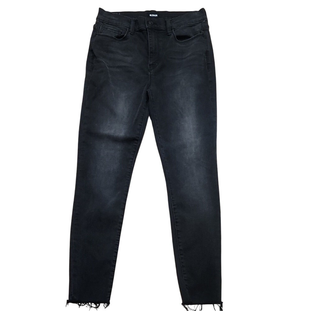 NEW Hudson Blair Hi Rise Super Skinny Ankle Charcoal Black Stretch Jeans Size 27